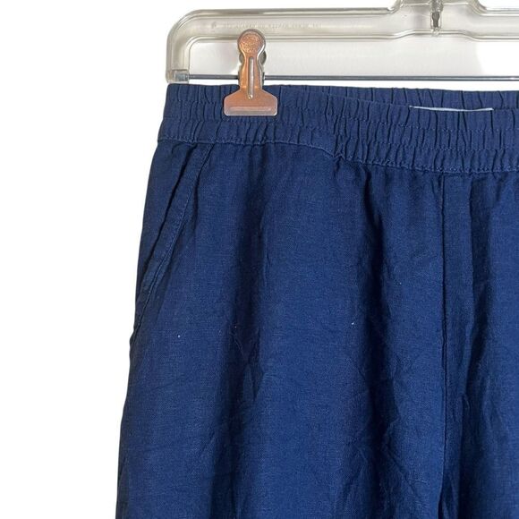 NWT! Caribbean Joe navy linen blend culottes - Picture 2 of 7